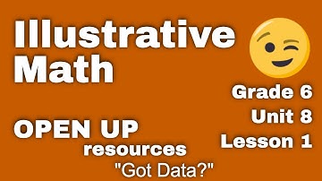 😉 6th Grade, Unit 8, Lesson 1 "Got Data?"  Illustrative Mathematics