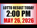 Lotto Result Today 2pm Draw May 26 2026 Swertres Ez2 PCSO 
