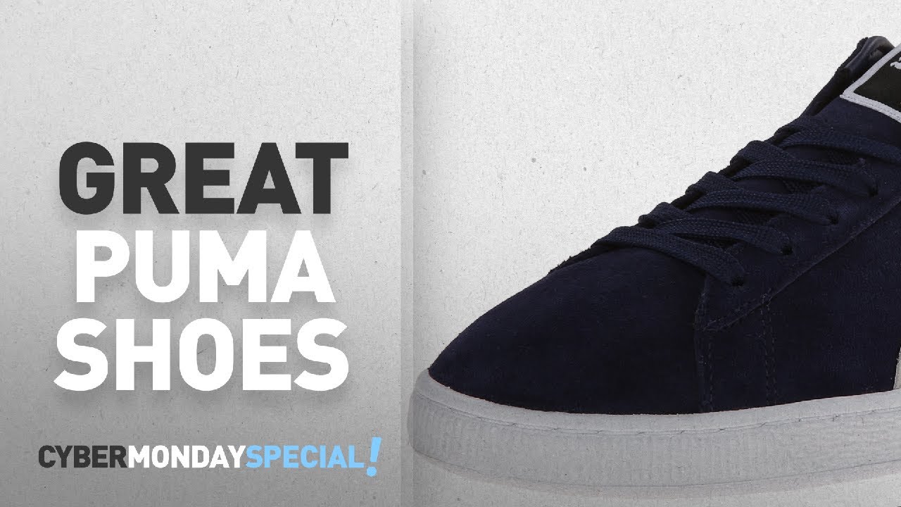 Cyber Monday Week | Puma Athletic Shoes: PUMA Men's Suede Classic + Sneaker, Peacoat/White, 12 M US