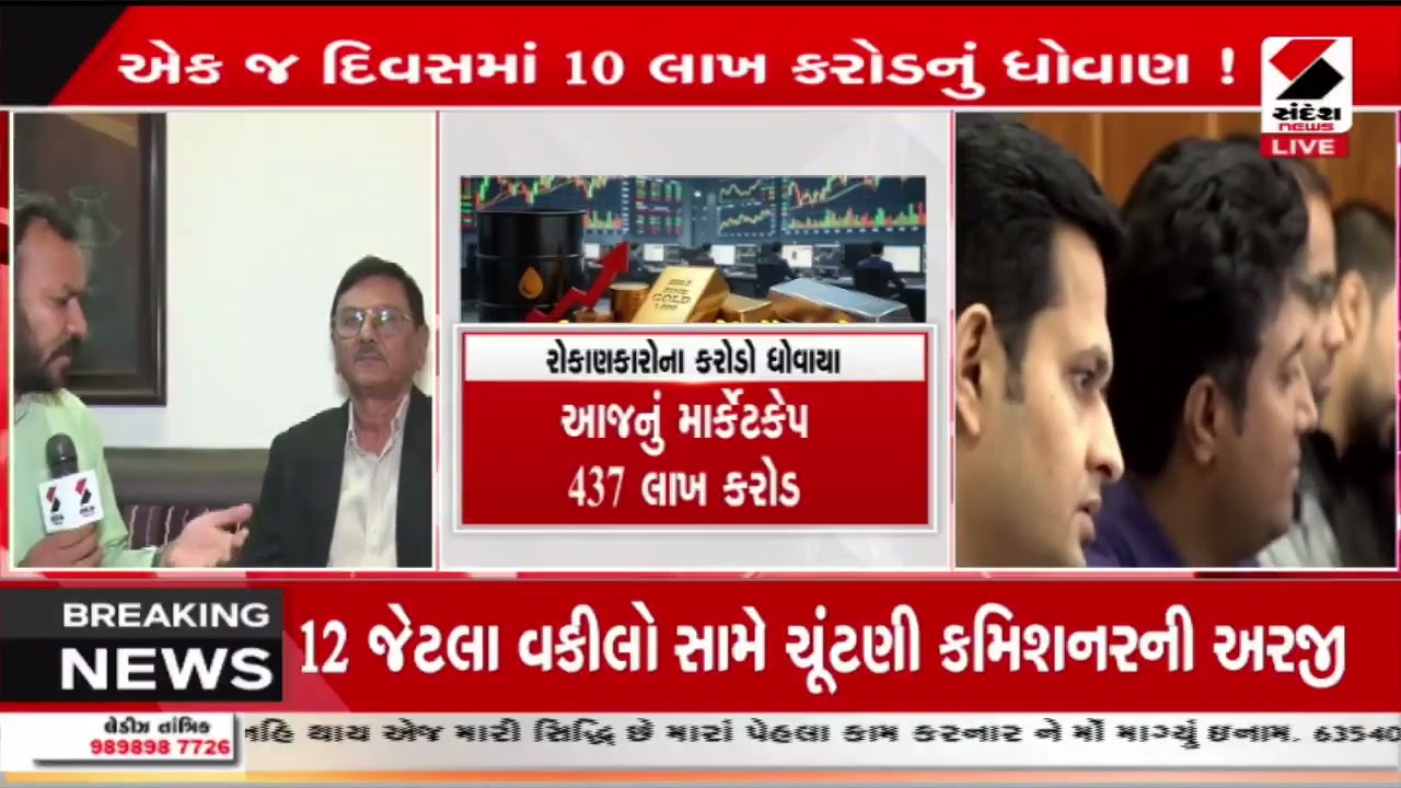 Iran, US - Israel War | ઈરાન, અમેરિકા  ઈઝરાયલ યુદ્ધના કારણે ભારતીય શેરબજારમાં મોટો કડાકો | Market