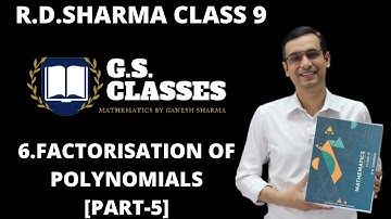polynomials | class 9 R.D. sharma solution | Exercise 6.3[part-1] |gs classes | NCERT Solutions 2025