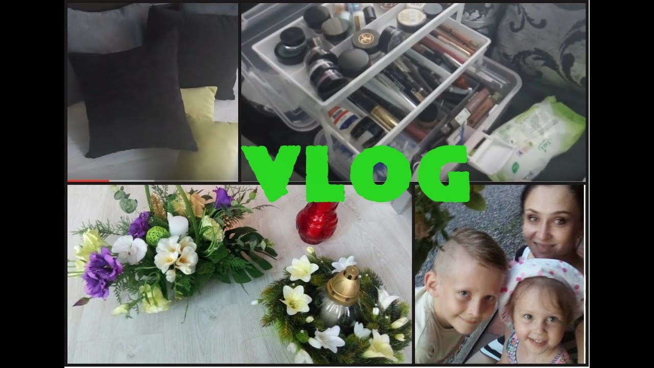 Влог: диванные подушки, сумка и бокс для косметики, новые хайлайтеры. Делаю композиции на кладбище
