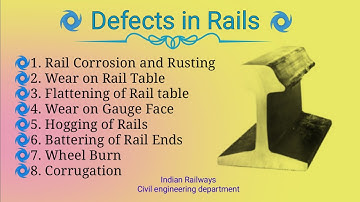Defects in Rail | Types of Rail defects