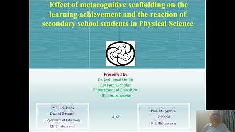 Effect of metacognitive scaffolding by Md. Jamal Uddin