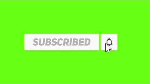 Green screen subscribe button   mouse click with sound