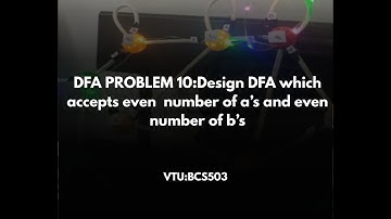 DFA PROBLEM 10: Design DFA which accepts even  number of a’s and even number of b’s