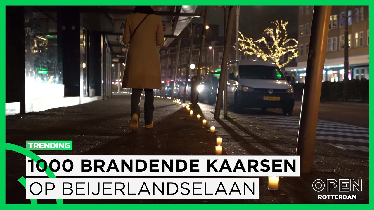 1.000 kaarsen verlichten Beijerlandselaan één jaar na rellen: 'Mensen doen nu aardiger' | Trending