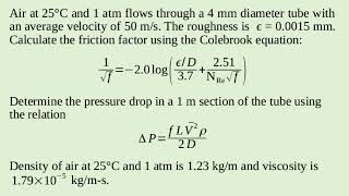 Pressure Drop Calculation