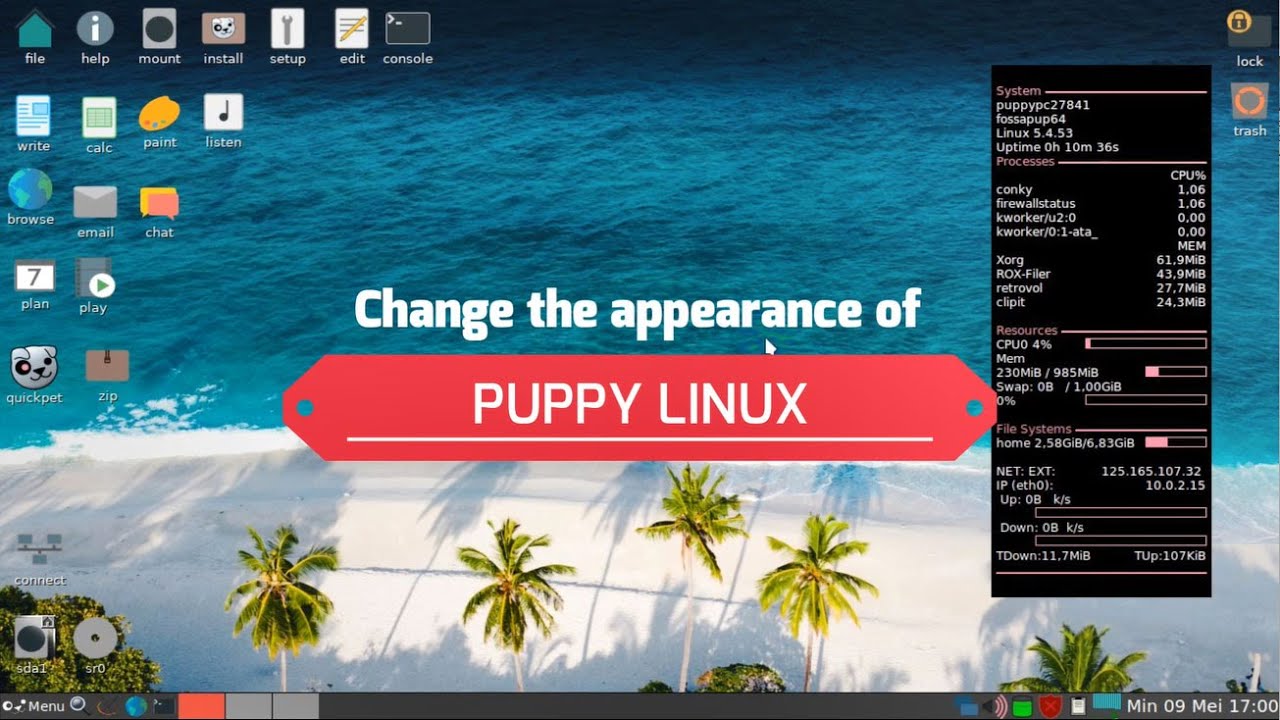 Puppy Linux Change Appearance YouTube