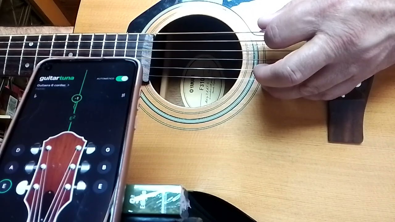 COMO AFINAR O VIOLÃO COM AFINADOR DE APLICATIVO-SIMPLES E FÁCIL!
