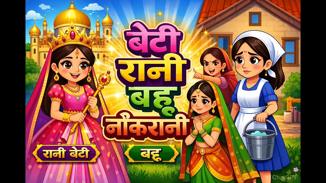 बेटी रानी बहू नौकरानी #sasbahucomedy  #sasbahustory #cartoonstory #story #cartoonforkids