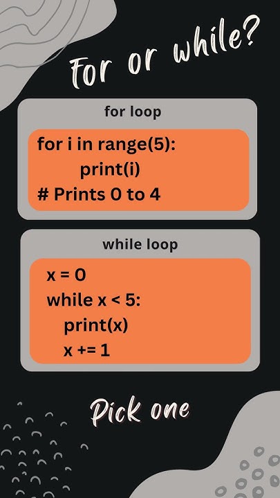 For Loop vs While Loop in Python ๐ | Key Differences in 30 Seconds ...