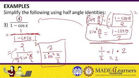 Lesson 12 Half Angle Identities P2 ExamplesV2