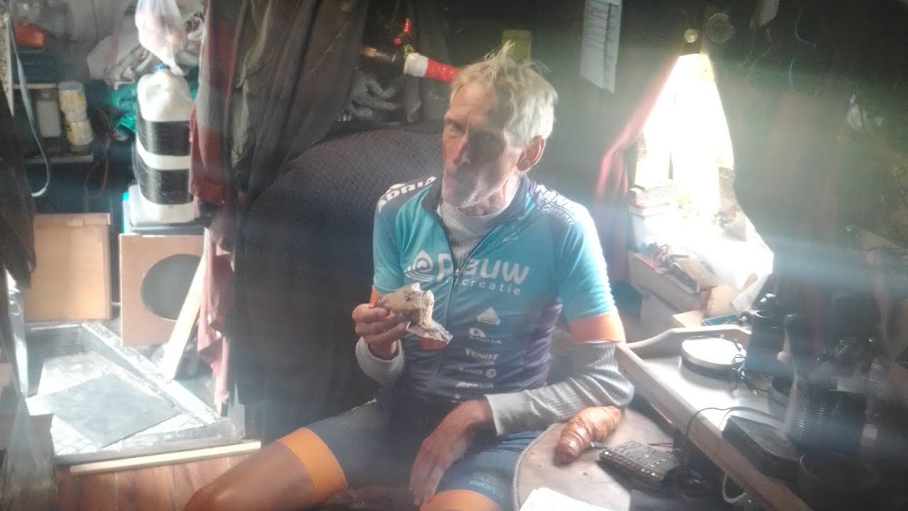 Cyclist from Holland Cornelis calls in at 