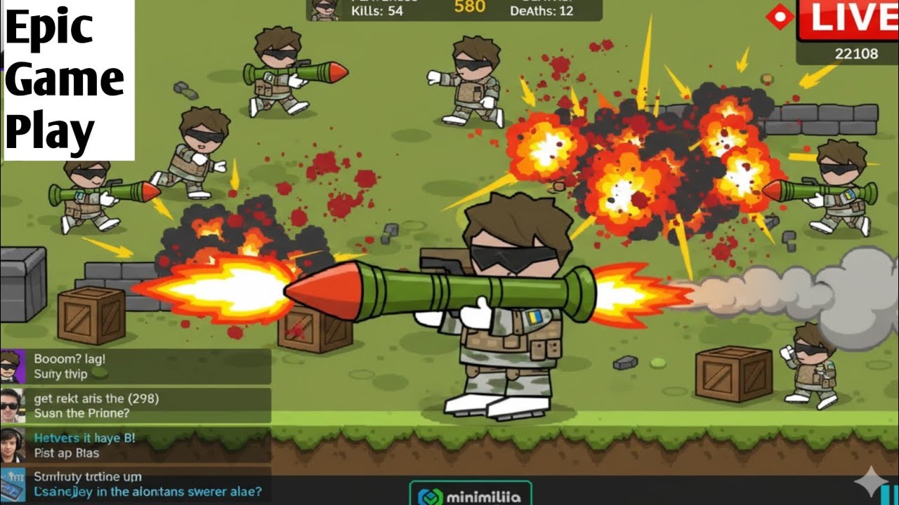 MMC Live with OTC Diesel 💀Epic game play in TDM & CTF / Minimilitia classic gameplay/ mini militia 