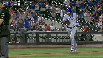 CHC@NYM: Baez slugs a two-run big fly to left-center