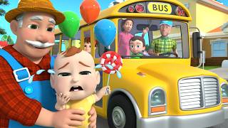 Don't Cry Baby! 🚌Wheels on the Bus | Lalafun Nursery Rhymes