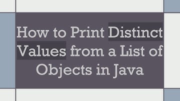 How to Print Distinct Values from a List of Objects in Java