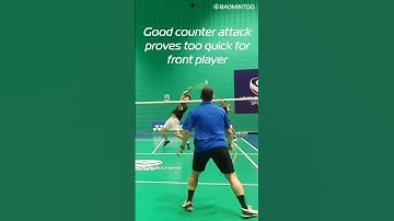 Simple defense to attack in badminton doubles! #badminton #strategy #defence