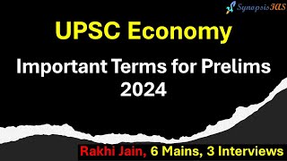 Economy Important Topics for UPSC Prelims 2024 lectures