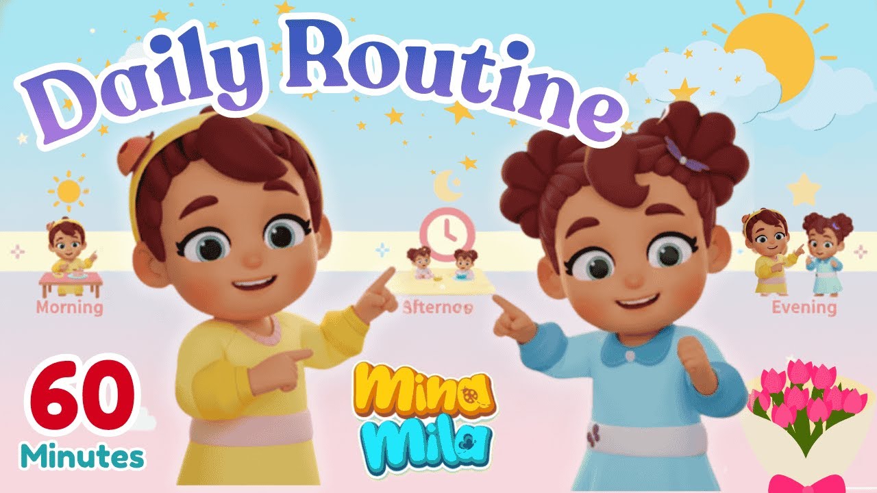 Mina Mila 🎒 Daily Routine Fun! From Morning to Night | Durioo+ | The Makers of Omar & Hana