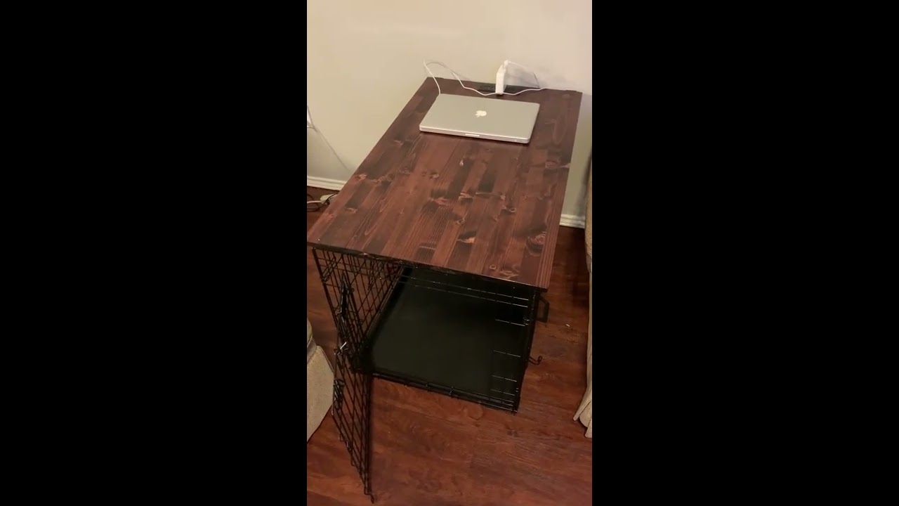DIY Dog Kennel End Table