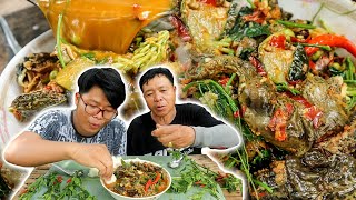 Thai Chili Big Frogs Recipe - Cooking Frogs - Delicious Village Thai Food Eating!
