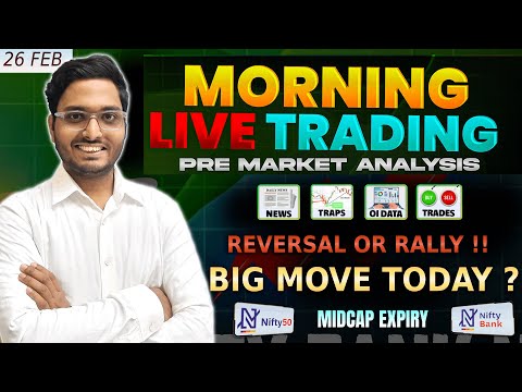 26 February Live Trading | Live Intraday Trading Today | Bank Nifty option trading live Nifty 50