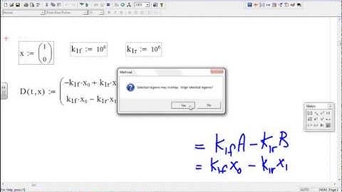Physical Chemistry Lab: Numerical Solution of Rate Equations