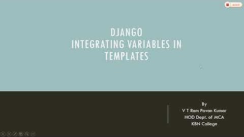 Django: Integrating variables in templates