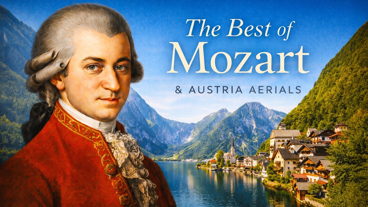 Austria from the Sky 🇦🇹 | The Best of Mozart for study, work and relax  🎼 | Cinematic Aerials