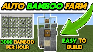 EASIEST Zero Tick AFK Bamboo Farm Tutorial - Minecraft Bedrock 1.20