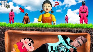 Franklin & Shinchan Hiding From Squid Game Doll | Squid Game In GTA 5