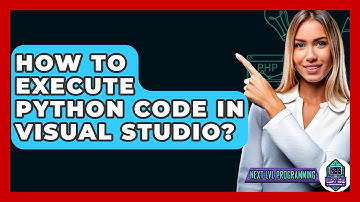 How To Execute Python Code In Visual Studio? - Next LVL Programming