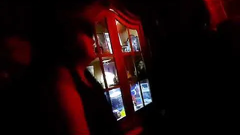 Kurt Harland Larson and me talking in the dark. Bl...