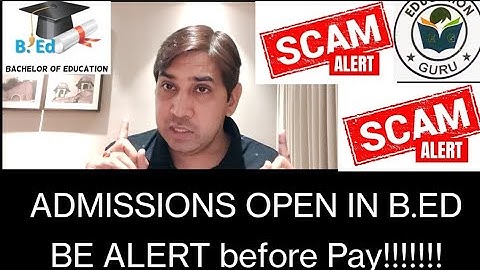 Admissions open in B.ed MDU ROHTAK UNIVERSITY HARYANA/Get alert before taking admission in B.ed MDU