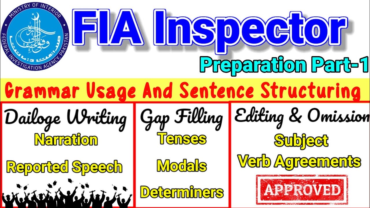 FIA Inspector BPS-16 Handmade Notes Part1 Tenses, Sentence Structuring ...