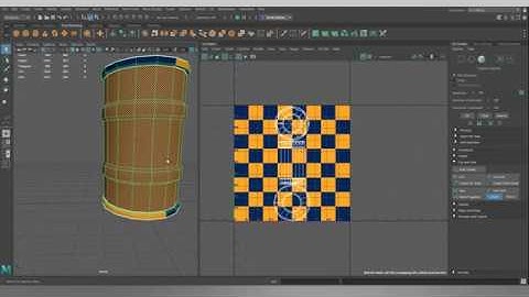 Maya Modelling Tutorial - Barrel - Episode 6 - UV Mapping Complex Geometry