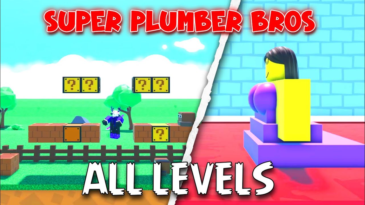 Super Plumber Bros All Levels All Badges Full Gameplay [Roblox