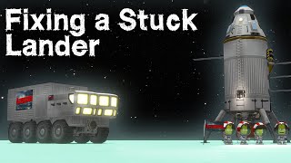 KSP: Repairing a Stranded Moon Lander!  Some Reassembly Required