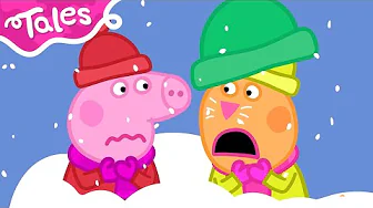 The BIG Freeze 🥶 Peppa and Candy Catch a Cold 🤧 | Peppa Pig Tales Full Episodes
