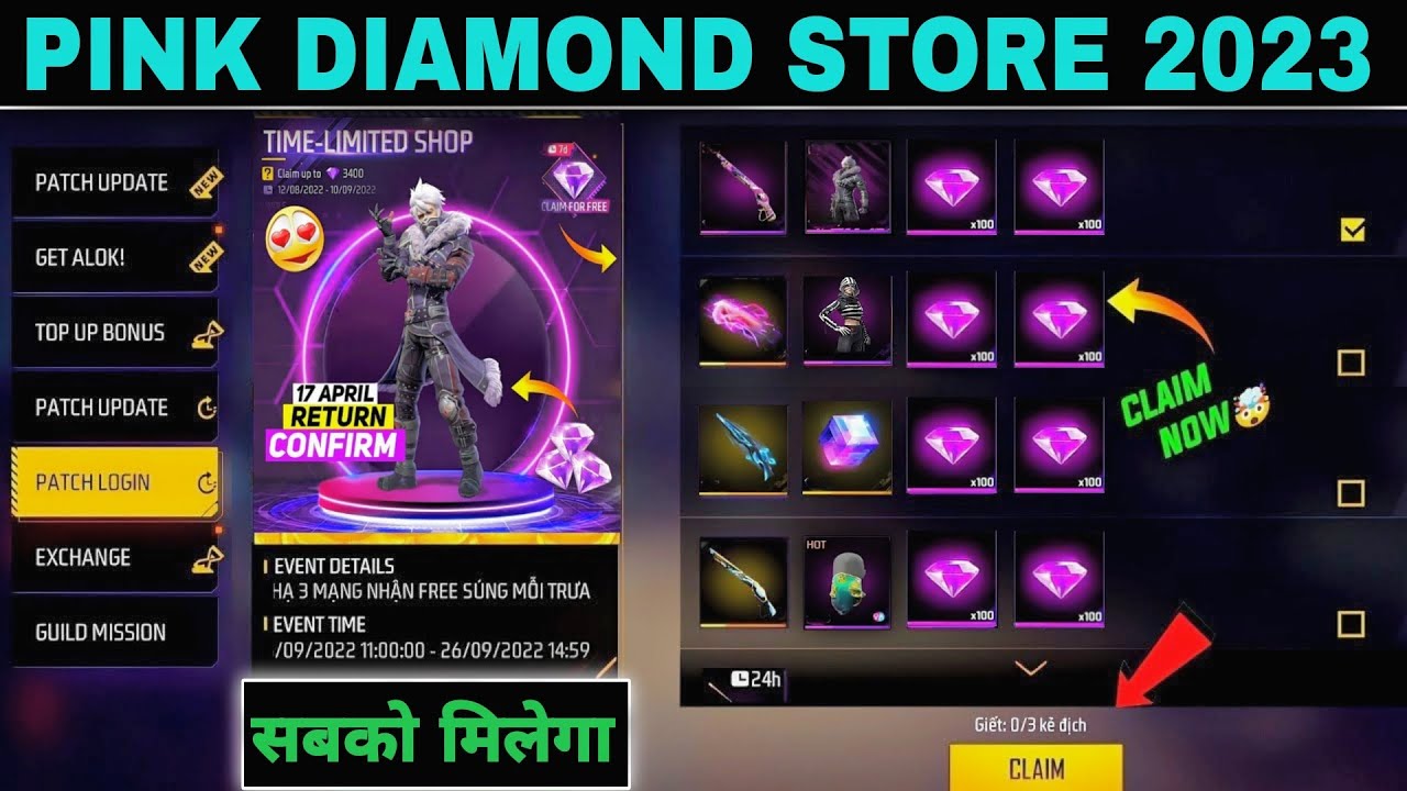 Pink Diamond ff Pink Diamond Store Return 100 Confirm 2023 FF New pink-diamond-ff-pink-diamond-store-return-100-confirm-2023-ff-new
