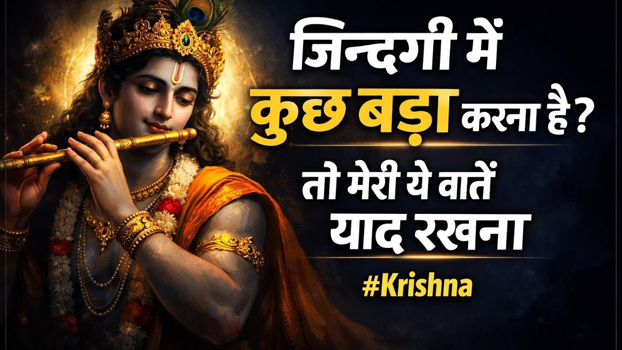 जिन्दगी में कुछ बड़ा करना है तो मेरी ये बातें याद रखना #Krishna🙏🏻🙏🏻🙏🏻🙏🏻