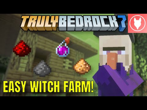 I Made an EASY WITCH FARM in 1.21 - Truly Bedrock Season 7