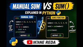 Beginner Python # Manual Sum vs sum Function