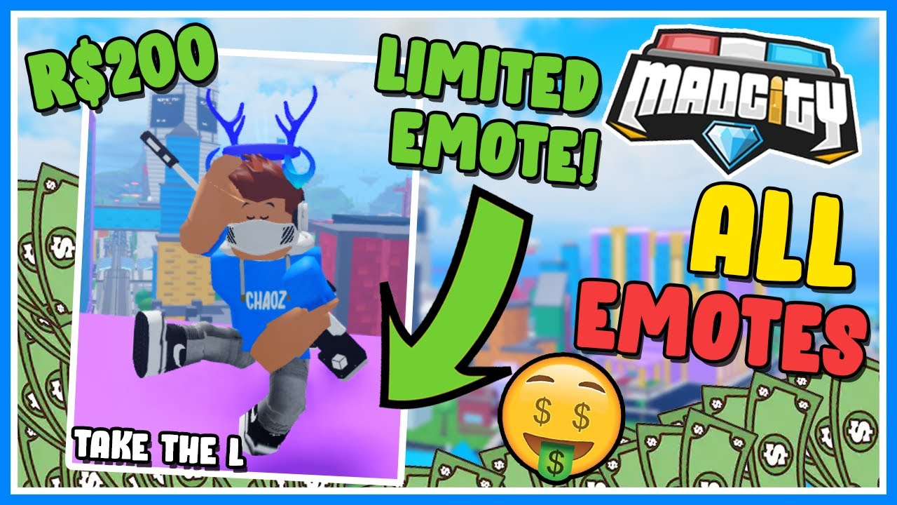 All Mad City Emotes Roblox Youtube - all roblox emotes 2019 august