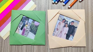 Easy Paper photo frame Step by Step tutorial to make a paper cup using a single sheet of paper.