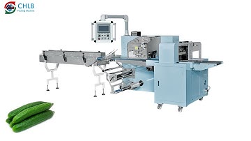 [CHLB-Pack] Cucumber lettuce celery eggplant vegetables down film flow packing machine CB-680XWS