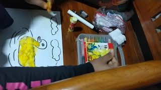 Kolase anak bebek dari kapas (Anisa Munafiah_032)