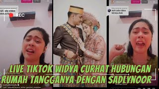 Viral II Widya Live di tiktok curhat tentang rumah tangganya #fyp #sadlynoorhaha